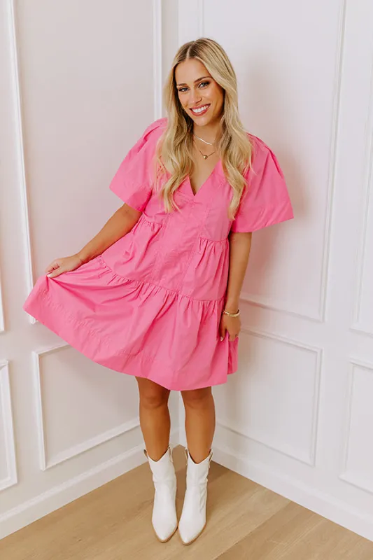 Take A Chance Mini Dress in Pink sold by Impressions