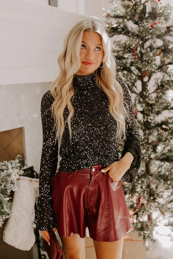 At The After Party Sequin Top in Black sold by Impressions product image thumbnail 3