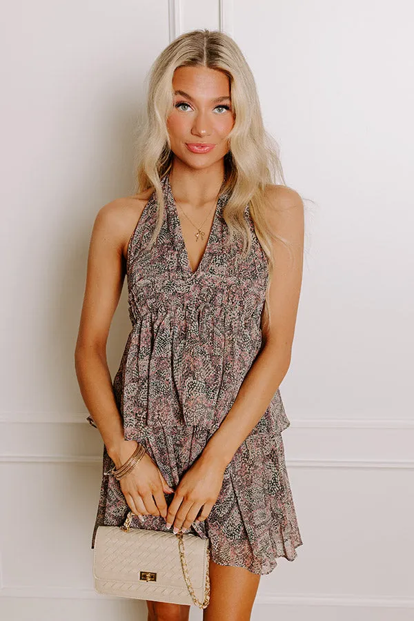 Convo Over Cocktails Tiered Mini Dress in Grey sold by Impressions product image thumbnail 2