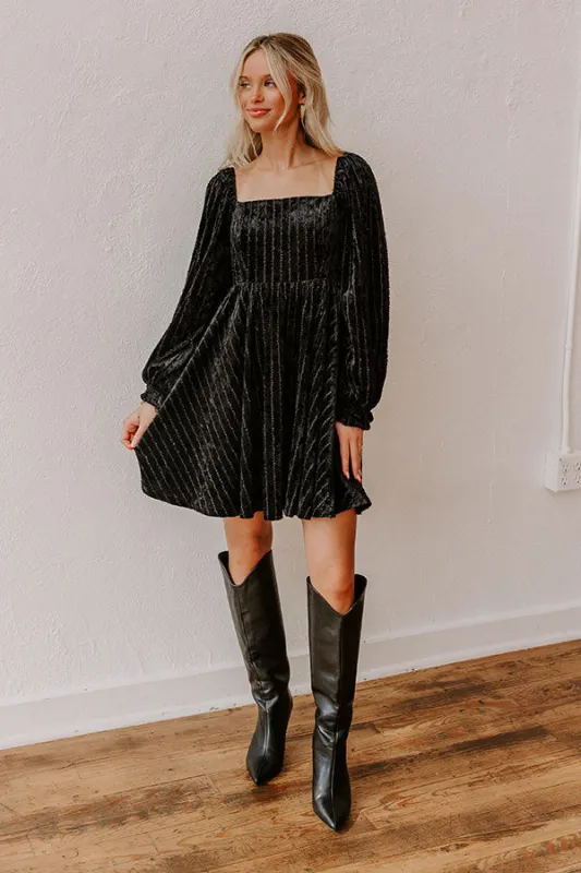Kiss At Midnight Velvet Mini Dress sold by Impressions