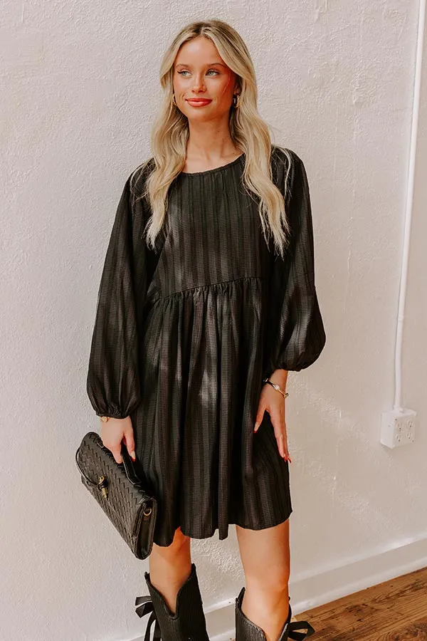 Vermont Stroll Stripe Mini Dress in Black sold by Impressions product image thumbnail 2