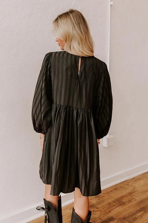 Vermont Stroll Stripe Mini Dress in Black sold by Impressions product image thumbnail 5