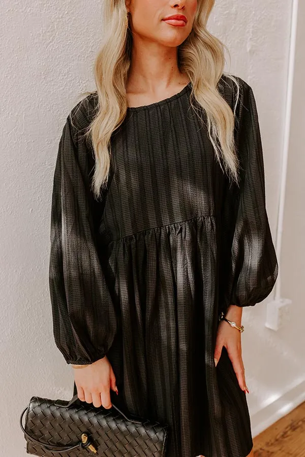 Vermont Stroll Stripe Mini Dress in Black sold by Impressions product image thumbnail 3