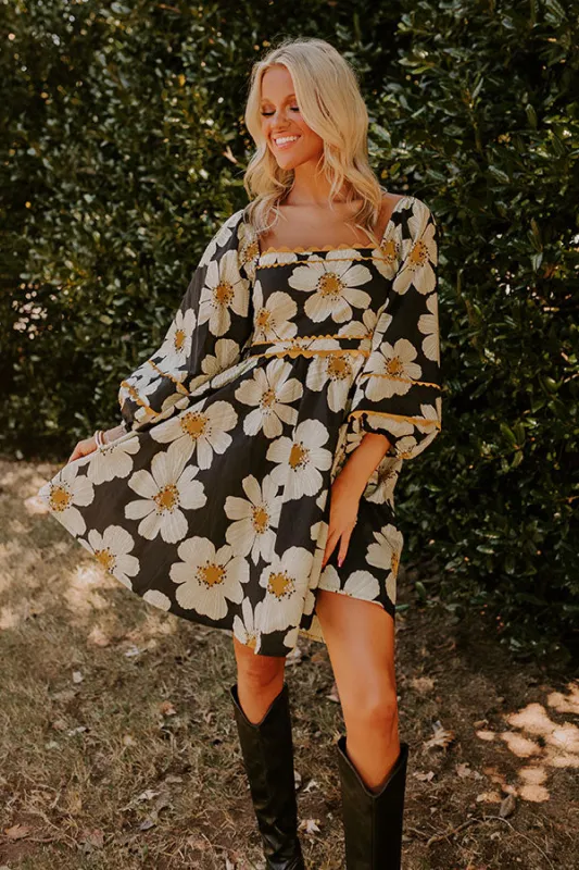 Flirty Smile Floral Mini Dress made by entro