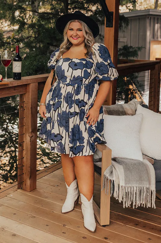 Garden Dreams Floral Mini Dress Curves sold by Impressions