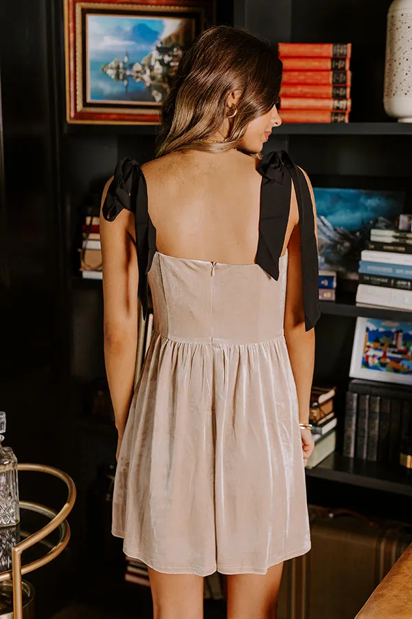 Let's Have A Toast Velvet Mini Dress in Champagne sold by Impressions product image thumbnail 3