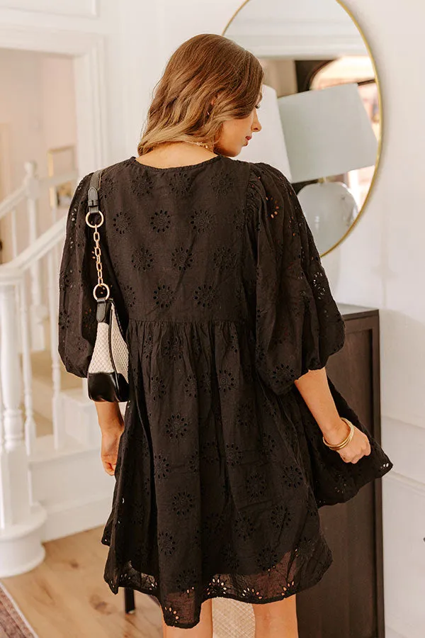 Totally Chic Eyelet Mini Dress in Black sold by Impressions product image thumbnail 2