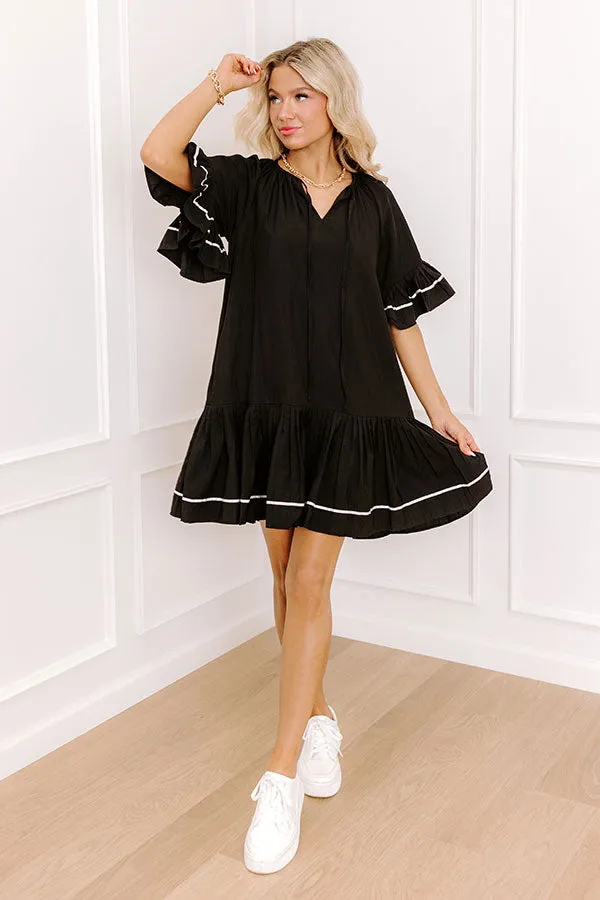 Mimosas On The Patio Mini Dress in Black sold by Impressions