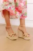 The Kamila Platform Wedge in Natural sold by Impressions