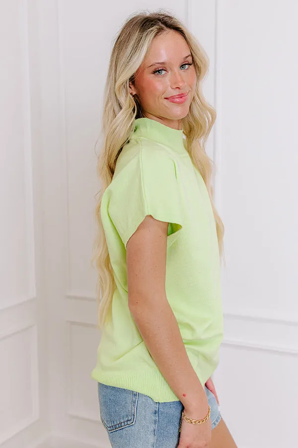 Statement Piece Knit Top in Lime Punch sold by Impressions product image thumbnail 2