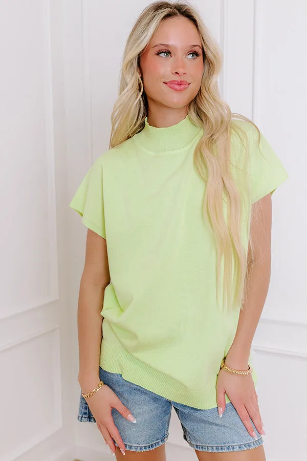 Statement Piece Knit Top in Lime Punch sold by Impressions product image thumbnail 3