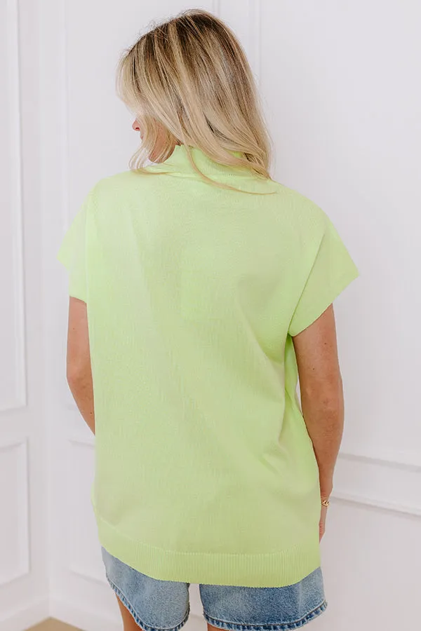 Statement Piece Knit Top in Lime Punch sold by Impressions product image thumbnail 4