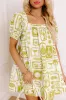 On Tropic Time Mini Dress in Lime Punch sold by Impressions