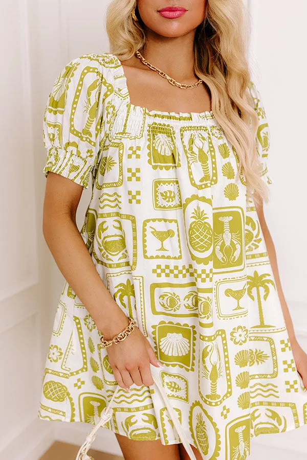 On Tropic Time Mini Dress in Lime Punch sold by Impressions product image thumbnail 2