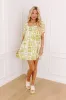 On Tropic Time Mini Dress in Lime Punch sold by Impressions