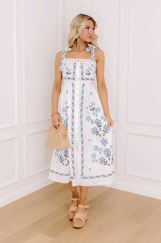 Cruise Ready Embroidered Midi Dress sold by Impressions