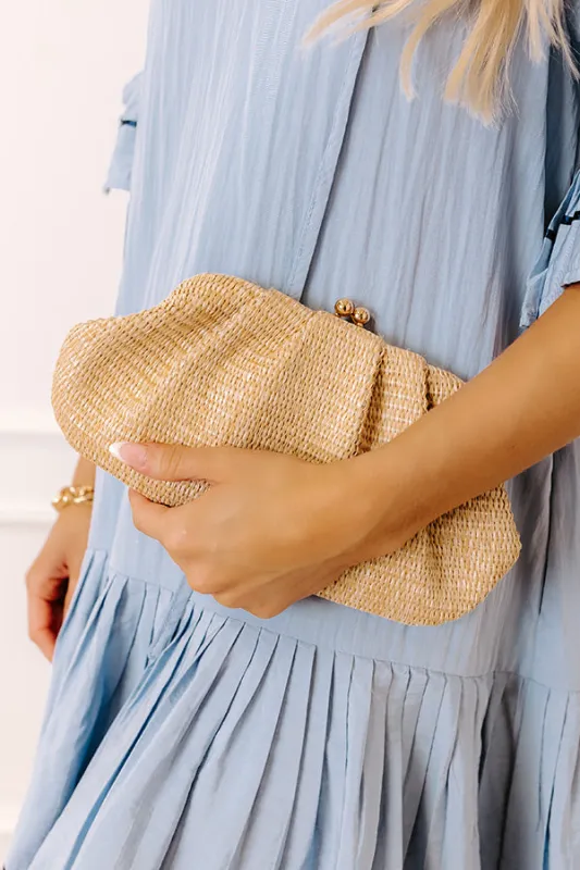 Vacay Mindset Raffia Woven Clutch sold by Impressions