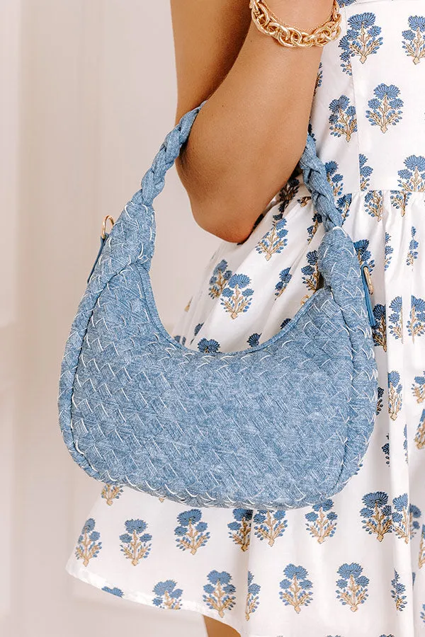 The Avery Faux Leather Woven Purse in Denim sold by Impressions product image thumbnail 2