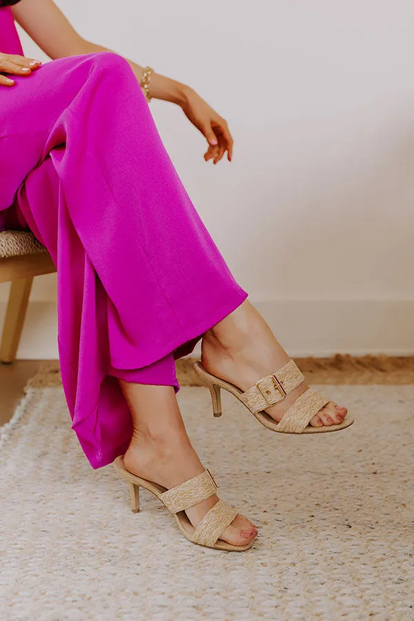 The Rachel Raffia Woven Heel in Natural sold by Impressions