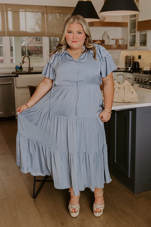 Dance The Night Away Ruffle Midi Dress Curves sold by Impressions product image thumbnail 3