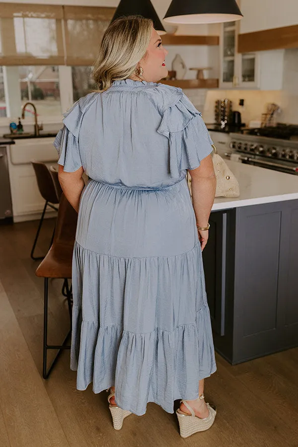 Dance The Night Away Ruffle Midi Dress Curves sold by Impressions product image thumbnail 5