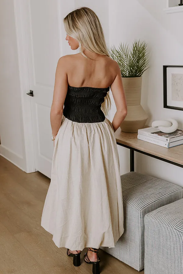 Coastal Cove Linen Midi Dress in Black sold by Impressions product image thumbnail 5
