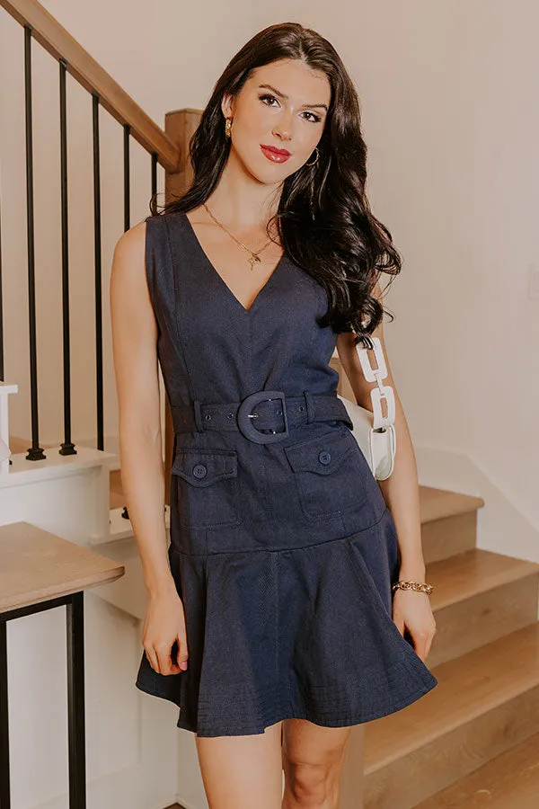 Sunlit Splendor Mini Dress in Navy sold by Impressions