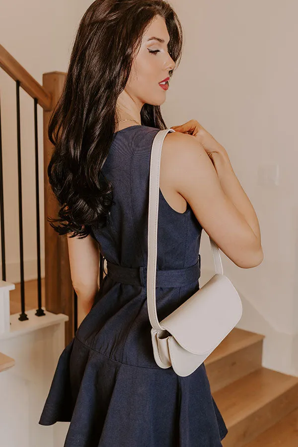 Inez Vegan Leather Shoulder Bag in Cream sold by Impressions product image thumbnail 4