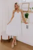 Coastal Views Halter Midi Dress in White sold by Impressions