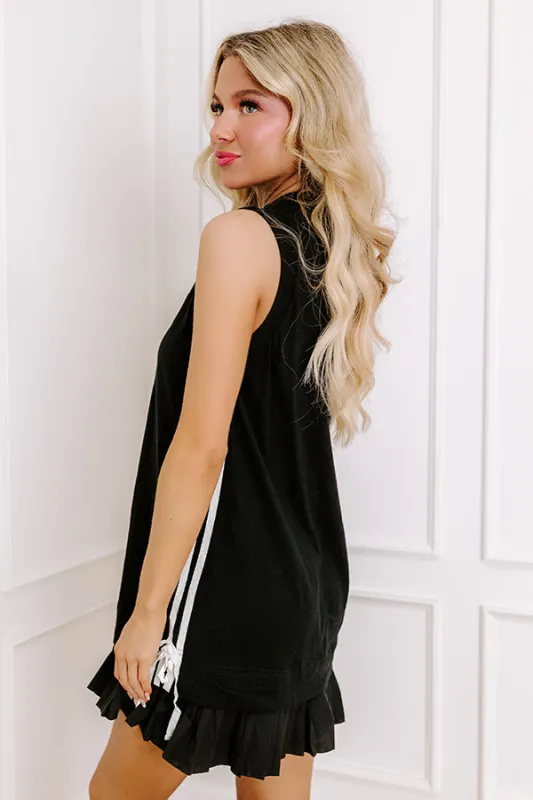 Central Park Stroll Mini Dress in Black sold by Impressions