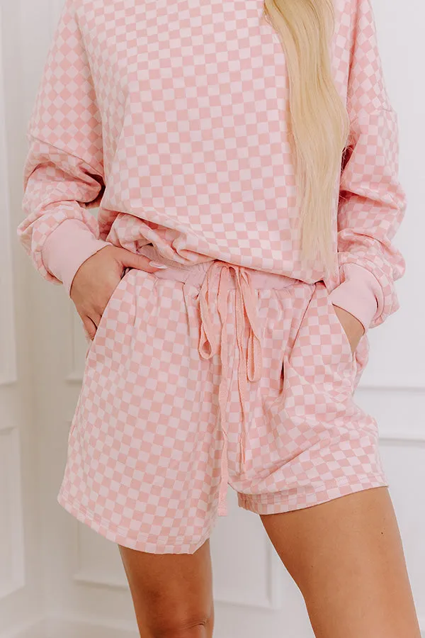 Call It Cozy Ultra Soft Shorts in Pink sold by Impressions product image thumbnail 3