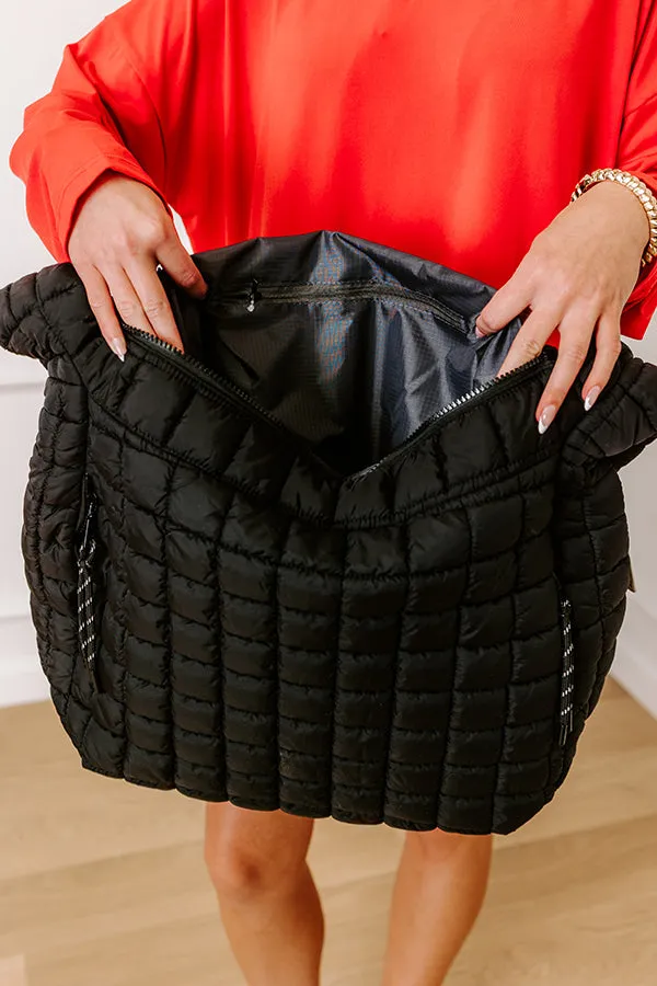 The Leda Quilted Puffer Tote in Black sold by Impressions product image thumbnail 2