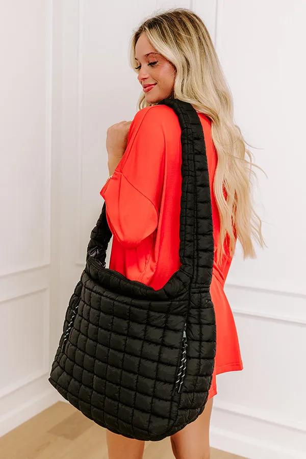 The Leda Quilted Puffer Tote in Black sold by Impressions product image thumbnail 3