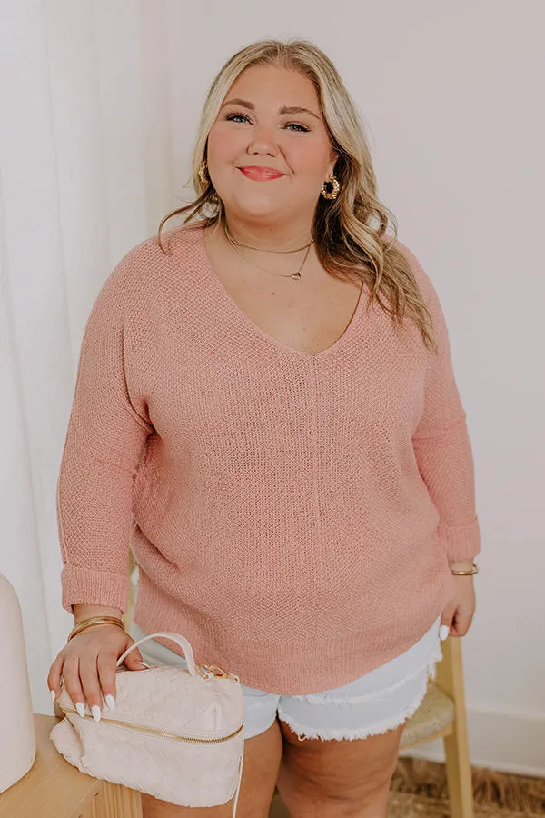 Morning Dew Knit Sweater Top in Blooming Dahlia Curves sold by Impressions