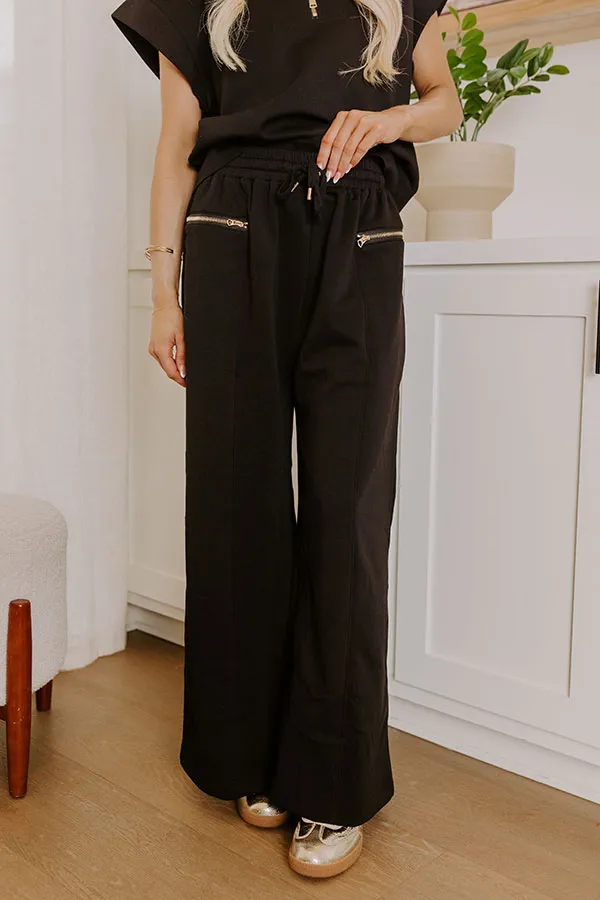 Street Style Chic High Waist Scuba Pants in Black sold by Impressions product image thumbnail 2