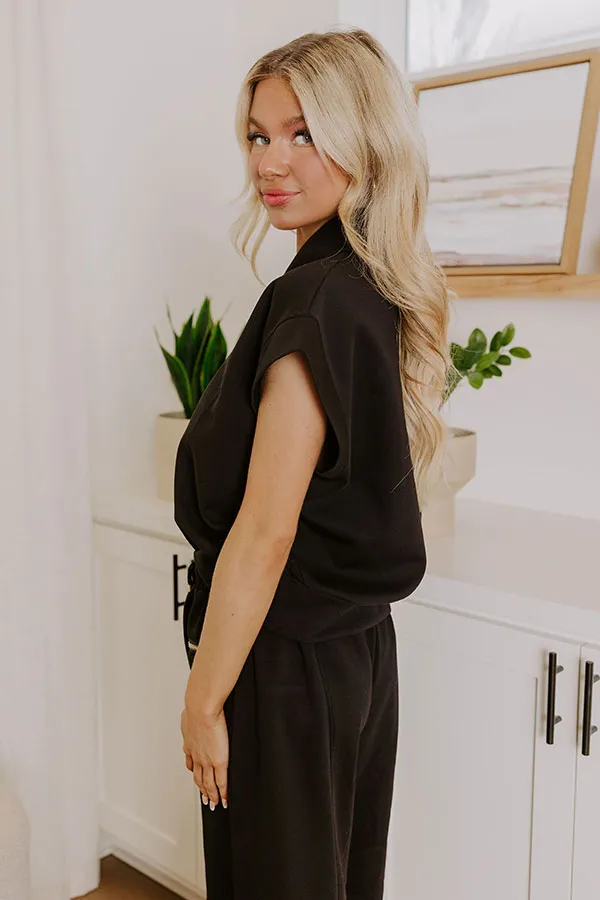 Street Style Chic Scuba Top in Black sold by Impressions product image thumbnail 3