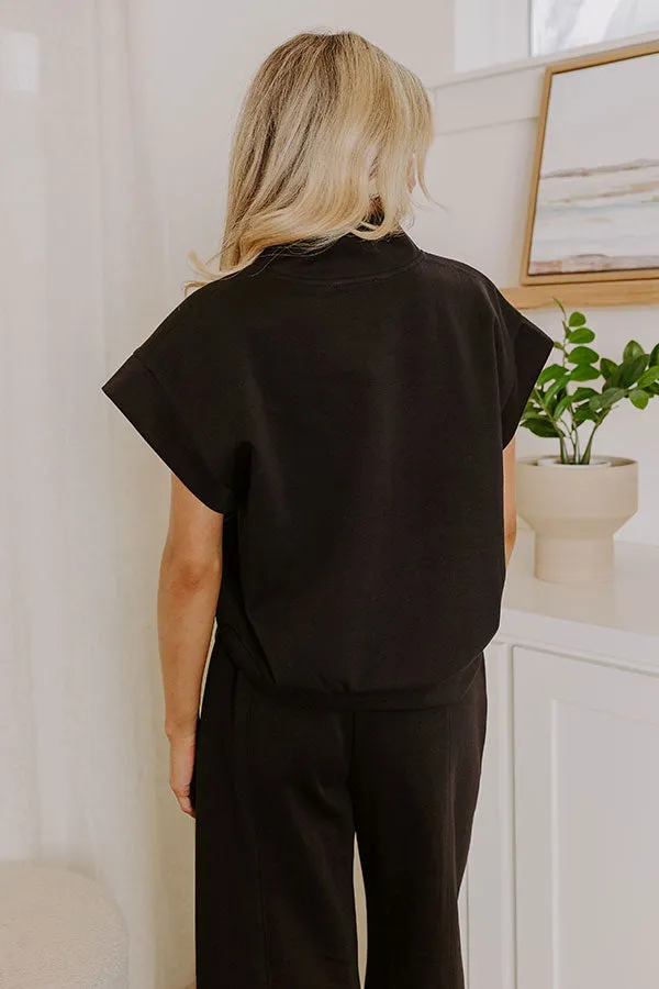 Street Style Chic Scuba Top in Black sold by Impressions product image thumbnail 4