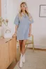 Heart On The Line Denim Romper sold by Impressions