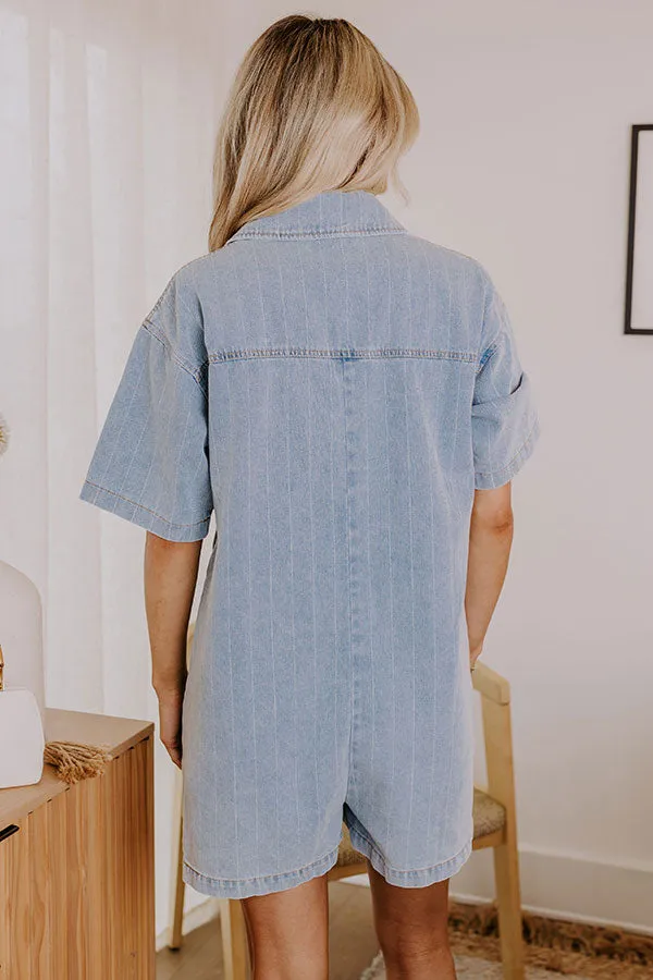 Heart On The Line Denim Romper sold by Impressions product image thumbnail 5