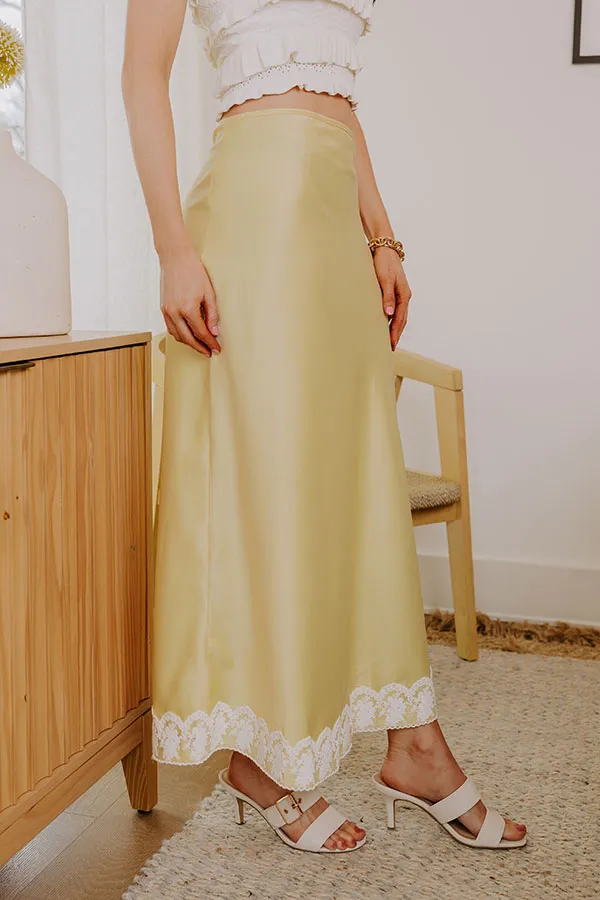 The Anna High Waist Satin Midi Skirt sold by Impressions product image thumbnail 3