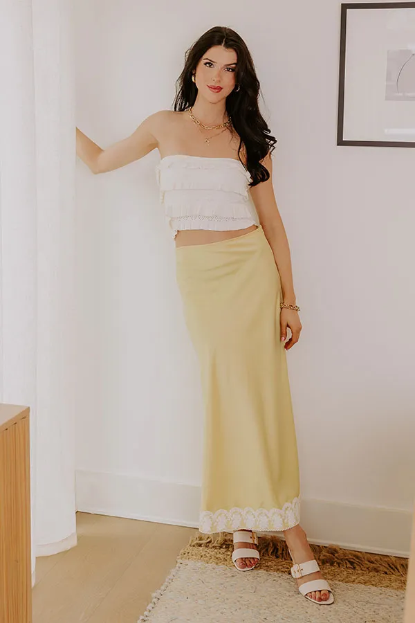 The Anna High Waist Satin Midi Skirt sold by Impressions product image thumbnail 5