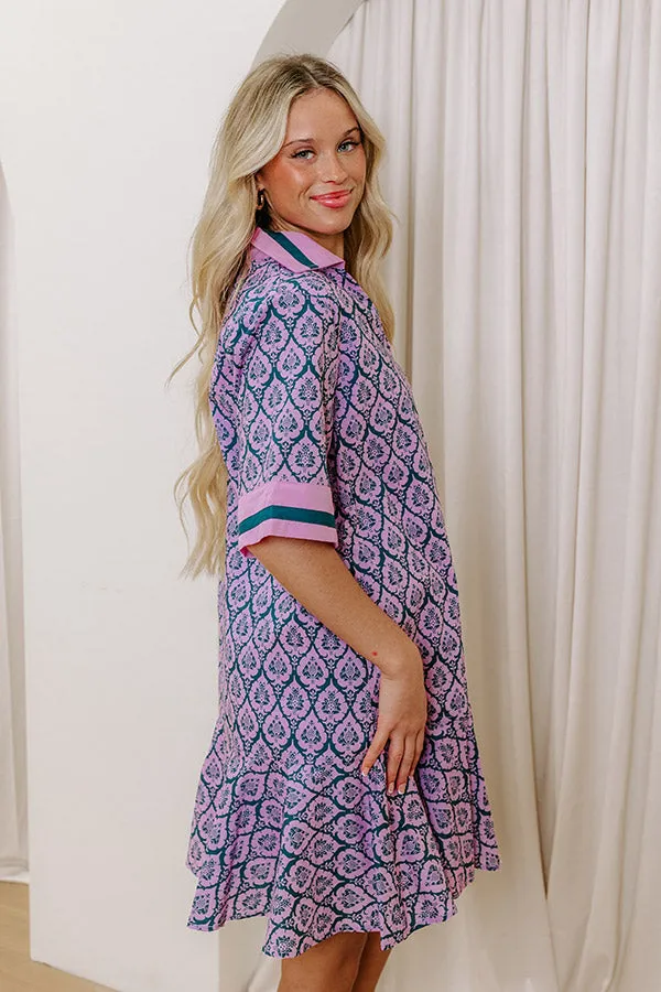 French Market Promenade Mini Dress in Violet sold by Impressions product image thumbnail 5