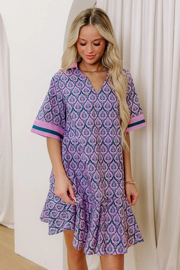 French Market Promenade Mini Dress in Violet sold by Impressions product image thumbnail 3