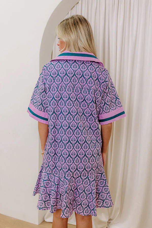 French Market Promenade Mini Dress in Violet sold by Impressions product image thumbnail 4