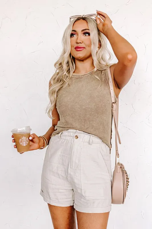 Sunny Delights Ribbed Tank In Mustard sold by Impressions