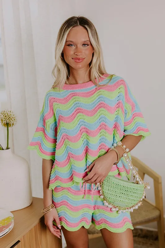 Fun In The Sun Pointelle Knit Top sold by Impressions