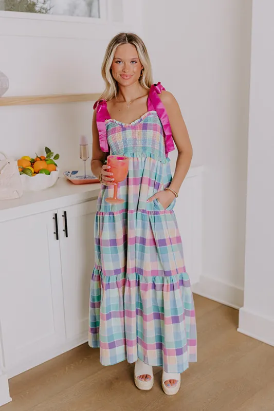 Block Party Chic Plaid Midi Dress sold by Impressions