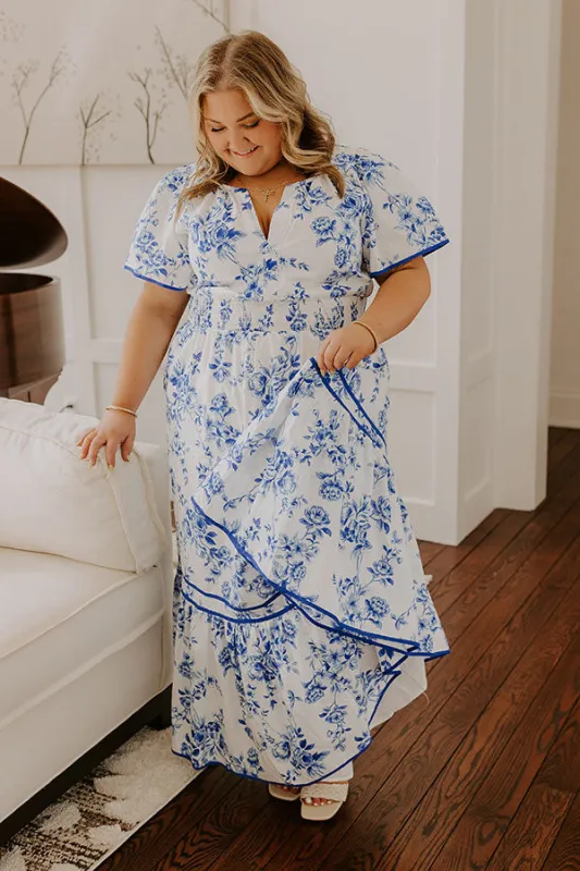 Santorini Bliss Floral Maxi Dress Curves sold by Impressions