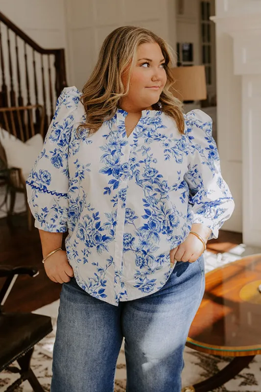 Santorini Bliss Floral Top Curves sold by Impressions