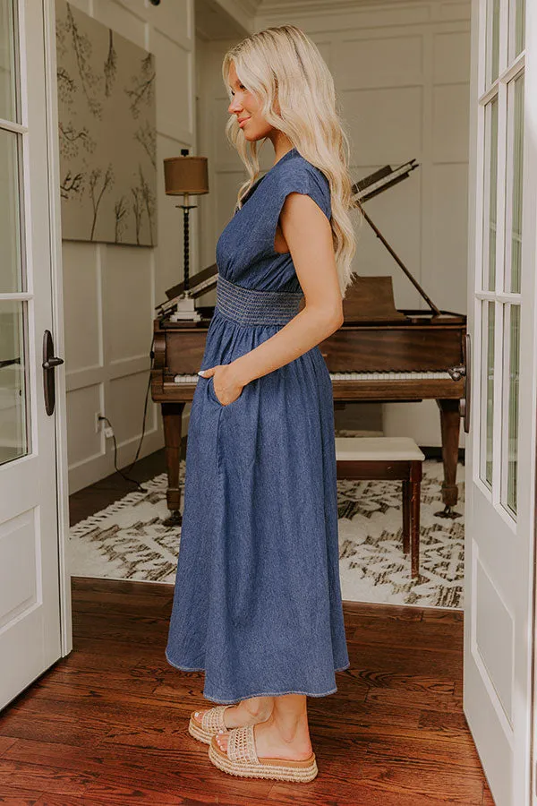 Picnic At The Park Denim Midi Dress sold by Impressions product image thumbnail 3